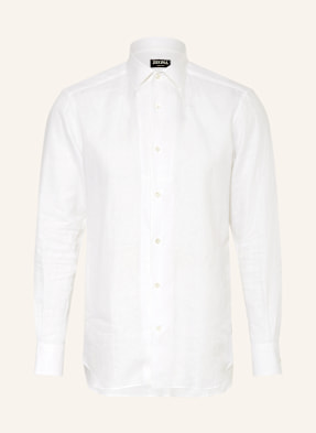 Zegna Lněná Košile Regular Fit bílá