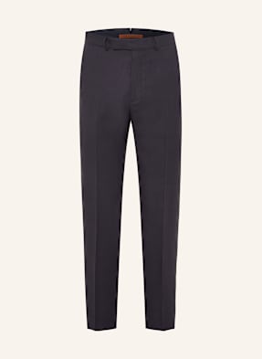 Zegna Oblekové Kalhoty Regular Fit Ze Lnu tmavě modrá