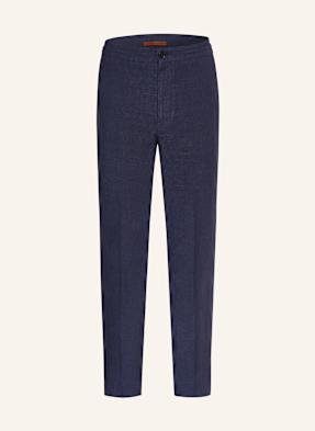 Zegna Lněné Kalhoty Extra Slim Fit b09 navy