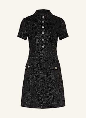 Guess Tweed-Kleid Tamara Mit Glitzergarn schwarz