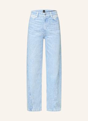 Boss Wide Leg Jeans Panel blau