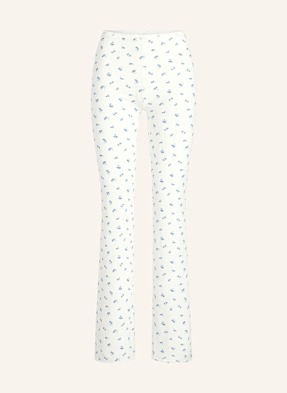 Skims Pohodlné Domácí Kalhoty Soft Lounge Lace bílá / modrá