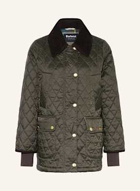 Barbour Prošívaná Bunda Beadnel tmavě zelená / tmavě hnědá