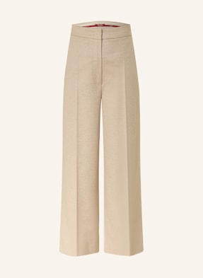 Max Mara Studio Marlene Kalhoty Marengo Z Flanelu béžová