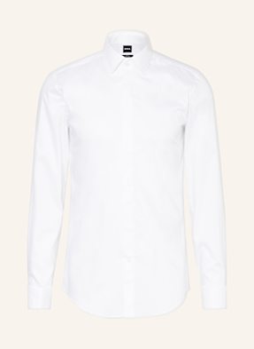 Boss Hemd Hank Slim Fit Mit Umschlagmanschette weiss
