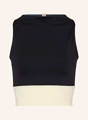 Mymarini Oboustranný Bustier Horní Díl Bikin Surftop černá / tmavě šedá / krémová