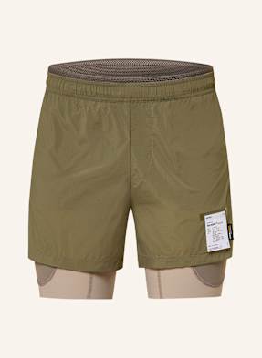 Satisfy Běžecké Šortky 2V1 Techsilk™ Cordura® 8in olivová