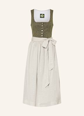 Hammerschmid Dirndl Pillersee olivová / světle šedá