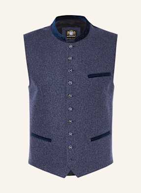 Hammerschmid Krojová Vesta Manuel Extra Slim Fit tmavě modrá / černá