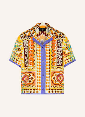Etro Cropped-Hemdbluse Aus Seide gelb