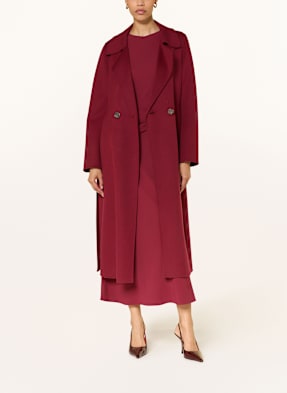 Wollmantel Oui Roter Mantel Daunenmantel Street Style Weinroter