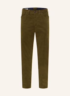 Grasegger Klasické Kalhoty Turin Slim Fit Z Manšestru tmavě zelená