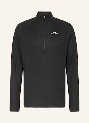 Nike Piqué-Laufshirt Trail schwarz