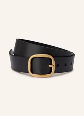 Loewe Kožený Opasek černá / zlatá