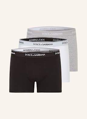 Dolce & Gabbana Boxerky, 3 Kusy V Balení černá / bílá / šedá