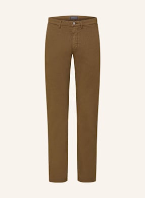 Strokesman's Chino Kalhoty Z Piké Slim Fit hnědá