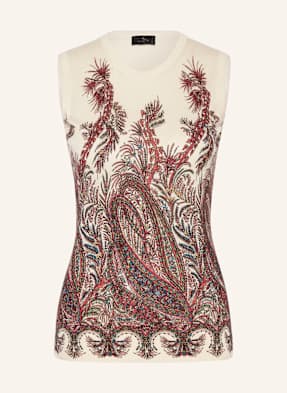 Etro Stricktop Mit Seide rot