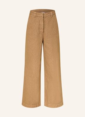 Mrs & Hugs Wide Leg Jeans braun