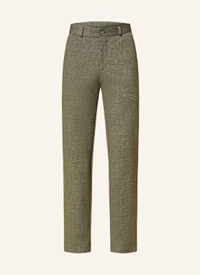 Paul Oblekové Kalhoty Slim Fit Z Žerzeje olivová