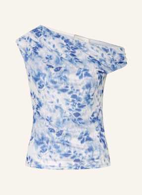 Neo Noir One-Shoulder-Top Peri Aus Mesh blau