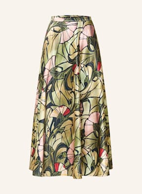 Ted Baker Saténová Sukně Alhie černá / zelená / červená