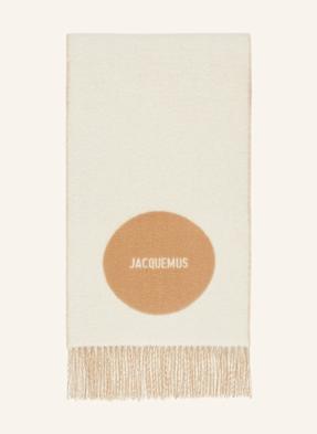 Jacquemus Šála Le Charpe Rond Carre krémová / velbloudí