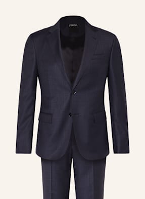 Zegna Oblek Drop 8 Tailored Fit 722 navy check