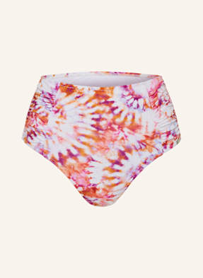 Lidea High Waist Bikinové Kalhotky Sunset Harmony bílá / oranžová / fuchsiová