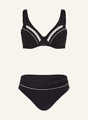 Charmline Bikiny S Kosticemi Textured Dimension černá / bílá