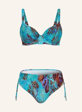 Charmline Bikiny S Kosticemi Aquatic Reptile tyrkysová / hnědá / modrá