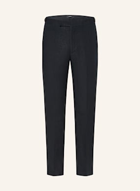Reiss Lněné Kalhoty Kin Slim Fit tmavě modrá