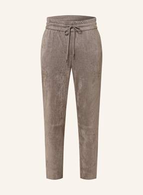 Juvia Hose Im Jogging-Stil In Lederoptik grau