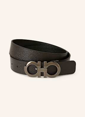 Ferragamo Kožený Opasek černá