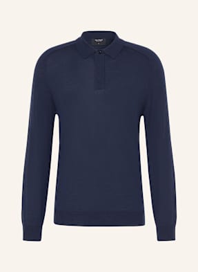 Olymp Signature Úpletová Polokošile Tailored Fit tmavě modrá