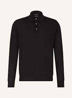 Strokesman's Strick-Poloshirt schwarz
