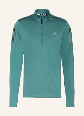 Adidas Běžecké Tričko Own The Run Half-Zip petrolejová