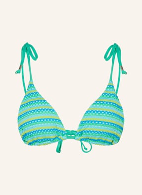 Seafolly Trojúhelníkový Horní Díl Bikin Calypso tyrkysová / žlutá / světle zelená