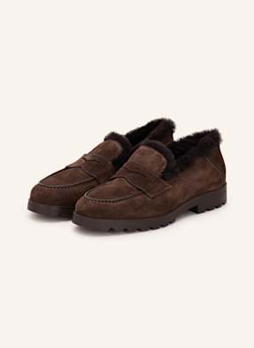 Santoni Slippery Det tmavě hnědá