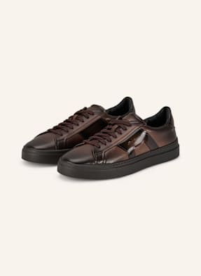 Santoni Sneakersy tmavě hnědá
