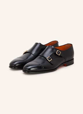 Santoni Monky S Dvojitou Přezkou Axel černá