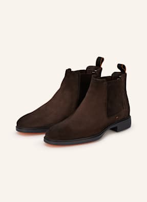 Santoni Chelsea Boty Easy-Onc-gext50 tmavě hnědá