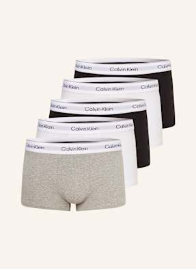 Calvin Klein 5er-Pack Boxershorts Icon Cotton Stretch Low Rise weiss