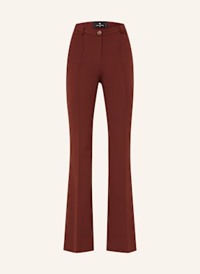 Etro Bootcut Kalhoty tmavě červená