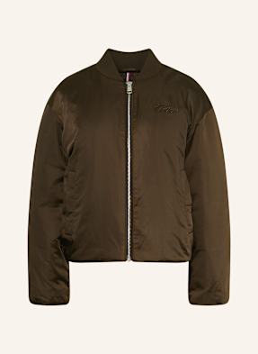 Tommy Hilfiger Prošívaný Blouson tmavě hnědá