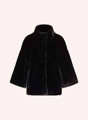 Juvia Kunstpelz-Jacke Fedora schwarz