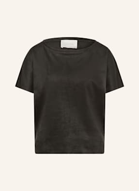Juvia T-Shirt Fidelia In Lederoptik schwarz