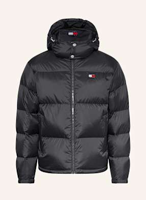 Tommy Jeans Péřová Bunda Alaska S Odnímatelnou Kapucí tmavě modrá