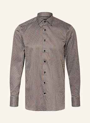 Olymp Signature Košile Signature Tailored Fit tmavě modrá / tmavě oranžová / režná