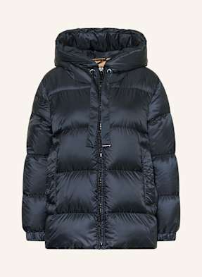 Max Mara The Cube Péřová Bunda Seia tmavě modrá