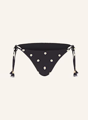 Seafolly Trojúhelníkové Bikinové Kalhotky Daisychain černá / bílá / žlutá